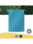 Cosy karton 3-klap mappe Soft Touch, A4, rolig blå