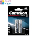 2 CAMELION AA LITHIUM ULTIMATE POWER BATTERIES FR6 L91 1.5V 2BL EXP 2030 NEW