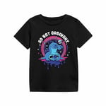 Disney Lilo And Stit - So Not Ordinary Unisex Kids Black T-Shirt 12- - K777z