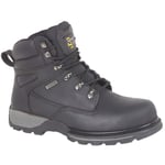Grafters M016A Mens Leather Safety Hiking Boots Black UK 10
