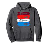 Electric And Acoustic Guitars Within Paint Brush Strokes Pullover Hoodie