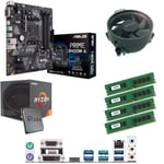 Components4All AMD Ryzen 5 2600 3.4GHz (Turbo 3.9GHz) Six Core Twelve Thread CPU, ASUS Prime B450M-A Motherboard & 32GB 2400MHz Crucial DDR4 RAM Pre-Built Bundle