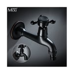 Unbranded Brass Antique Black Outside Tap Washing Machine Faucet Toilet Decorative Outdoor Garden