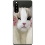 Sony Xperia 10 II Genomskinligt Skal Katt Hej