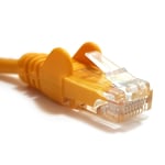 26awg Yellow CAT5e CABLE Short 0.25m Lead/Wire Ethernet LAN Internet Patch RJ15