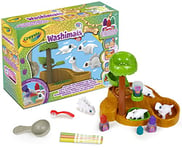 CRAYOLA Washimals Pets - Dinosaur Waterfall Playset | Includes Washable Marker Pens & Inks | Colouring Craft Kit | Ideal for Kids Aged 3+