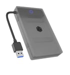 ICY BOX Adaptateur SATA vers USB pour HDD / SSD 2,5", Adaptateur de disque dur, USB 3.0, USB-A, boîtier de protection, sans outil, boîtier externe, IB-AC603b-U3