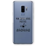 ZOKKO Coque Galaxy S9 Plus Mon Super-Heros prefere : Barman - Souple Transparente Encre Noir