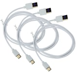 3X USB Type C Data Cable Usb-C Charger Cable IN White for Realme 11 Pro 5G