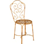 Biscottini - Chaise de salle à manger de jardin d'extérieur en fer forgé avec finition crème antique - crème antique