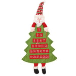 Dibor Advent Calendar 2020 Felt Cloth Hanging Christmas Countdown Wall Calendars (Santa Claus)