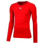 PUMA Liga Baselayer Tee Ls T-Shirt Homme (Lot de 1), Puma Rouge, UK L(52/54 EU)
