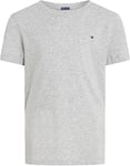 Tommy Hilfiger Boys Short-Sleeve T-Shirt Crew Neck, Grey (Grey Heather), 12 Years