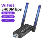 5400Mbps WiFi 6E  Card USB 3.0 WiFi Adapter Fit For Windows 10 11 Driver B6T5