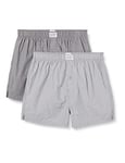 Levi's Men's Woven Boxer Shorts, Asphalt, S (Pack of 2)