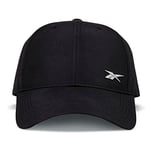 Reebok Unisex's Active Metal Cap with Adjustable Strap for Men and Women (One Size Fits Most) Baseball, Badge-Black
