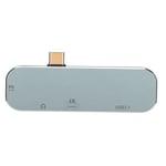 Typ C-hub med PD-laddningsport, Hot Plug-funktion, 4K 60Hz, 10 Gbps, aluminiumlegering, USB C-hub för Android, för Win, för OS X