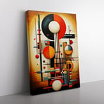 Bauhaus Art Deco Art Canvas Print for Living Room Bedroom Home Office Décor, Wall Art Picture Ready to Hang, 76x50 cm (30x20 Inch)