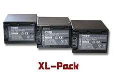 vhbw 3x Batteries compatible avec Sony Handycam FDR-AX700E caméra vidéo caméscope (2200mAh, 7,2V, Li-ion)