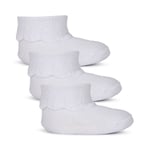 Konges Sløjd 3pk lace socks – optic white - 17-18