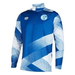 FC Schalke Mens 21/22 Umbro Half Zip Warm Up Jersey - M