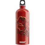 Sigg - Aluminium Water Bottle - Traveller Quidditch - Climate Neutral Certified - Suitable For Carbonated Beverages - Leakproof - Lightweight - BPA Free - Red - 1L