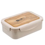 Box,Kids and Adults Lunch Boxes,Lunch Box with 3 Compartments and Cutlery,no leaks, Easy to clea,Ideal for Picnic,Microwave heaterdishwasher,BPA Free (Beige)