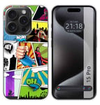 Housse En Silicone Compatible Avec L'IPhone 15 Pro (6.1) Design Comic Dessins