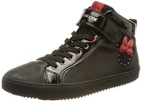 Geox Girl's J Kalispera Girl B Sneakers, Black, 1.5 UK Child