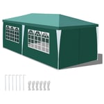 Swanew - Tonnelle Pavillon Tente de Jardin – Tente pratique pour la plage, montage facile avec Easy-Klett, parfait pour les fêtes 3x6m Vert - Vert