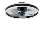 Modern takfläkt med fjärrkontroll, 73W effekt, energieffektiv design,svart