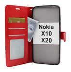 Crazy Horse Wallet Nokia X10 / Nokia X20 (Röd)