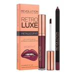 Revolution Lip Kit Retro Luxe Metallic Matte Liquid Lipstick Set Worth It