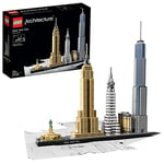 LEGO 21028 Architecture New York, Kit de Construction, Maquette Miniature, Décoration, Empire State Building, Statue de la Liberté, pour Adultes