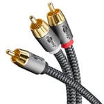 Goobay RCA Y-kaapeli, RCA uros 2x RCA uros, 10 m