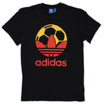Adidas Originals Adi Trefoil Football Spain tee Shirt Black Red Yellow S