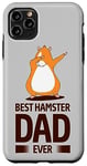 Coque pour iPhone 11 Pro Max Best Hamster Dad Ever Dabbing Hamster doré