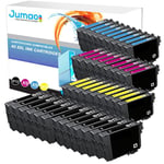 Lot de 40 cartouches noirs (18,2 Ml) et couleurs (14 Ml) compatibles pour EPSON 603 XL, 4100 4105 - Jumao -