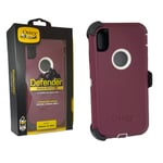OtterBox Otterbox Defender Series Rugged Case [ For Apple iPhone XS MAX ] Heavy Duty Cover + Belt Clip Holster - Plum Multicoloured