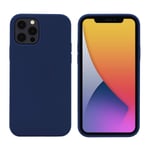 PETERONG Premium Liquid Silicone Case for iPhone 12/iPhone 12 Pro(6.1-inch), Full Body Protection Cover Shockproof Protective Gel Rubber Case Cover for iPhone 12/12 Pro(6.1-inch)(Navy Blue)