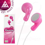 JVC Gumy Stereo In-Ear Wired Earphones│3.5mm Stereo Plug│1m Cord│Peach Pink