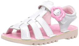 Kickers Infant Girl's Kick Fleur Sandal, White, 7 UK Child