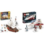 LEGO 31109 Creator Bateau Pirate 3en1: Jouet de Construction d'Aventure, Éducatif & 75333 Star Wars Le Chasseur Jedi d’Obi-Wan Kenobi: Jeu de Construction Star Wars avec Minifigurine Taun We