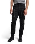 G-STAR RAW Men's Zip Pocket 3D Skinny Cargo Pants, Black (dk black D21975-C105-6484), 32W / 30L