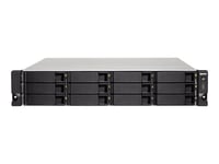 QNAP TS-1263XU - Serveur NAS - 12 Baies - rack-montable - SATA 6Gb/s - RAID RAID 0, 1, 5, 6, 10, JBOD, disque de réserve 5, 6 disques de secours, disque de réserve 10 - RAM 4 Go - Gigabit...