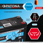 Patona Platinum LiFePO4 Batteri 12V 6Ah 72Wh 6000mAh 700106412