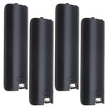4PCS Battery Back Door Cover Shell fit for Nintendo Wii Remote Controller Black