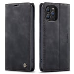 CASEME 013 Plånboksfodral för iPhone 13 Pro - Svart