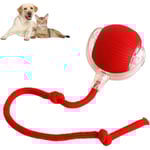 Rullande Boll, Hundtuggboll, Interaktiv Hund Smart Boll Leksak, Interaktiv Kattboll Leksak, 360° Smart Automatisk Rullning (Röd) Red