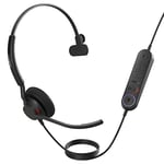 Jabra Engage 40 Wired Mono Headset with Inline Call Control, Noise-Cancelling 2-Mic Technology, Ultra-Lightweight Design and USB-A Cable - MS Teams Certified, works with all other platforms - Black